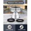 imageMOJOCO Dishwasher Faucet Adaptor  2 Pack Portable Washer Faucet Snap Adapter for Bathroom Kitchen Sink Garden  Water Inlet Connector Accessories Compatible for Washing Machine