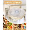 imageMOJOCO Electric Vacuum Serving Tray  Divided Snack Tray with Lid for Nuts Cereals Candy  Battery Operated Snack Container for Parties Events Picnics  Snackle Box for Kitchen Dorm Apartment