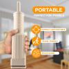 imageMOJOCO Portable Clothes Dryer Hanger  Adjustable Clothes Dryer Hanging Rod with Anti Slip Easy to Install in Doors Cabinet Bedroom Bathroom  Compact Dryer Hanger for Camping Travel RV