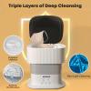 imageMojoco Mini Portable Washing Machine  FoldableCollapsible Washing Machine for Baby Clothes Socks Underwear  Portable Washer for Travel Camping Apartments RV
