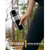 imageMojoco Personal Smoothie Blender  Vacuum Insulated Blender for Fruits and Vegetables  Rechargeable Portable Blenders with Stainless Steel Blade for Travel Camping GymBlack