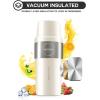 imageMojoco Personal Smoothie Blender  Vacuum Insulated Blender for Fruits and Vegetables  Rechargeable Portable Blenders with Stainless Steel Blade for Travel Camping GymWhite