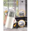 imageMojoco Personal Smoothie Blender  Vacuum Insulated Blender for Fruits and Vegetables  Rechargeable Portable Blenders with Stainless Steel Blade for Travel Camping GymWhite