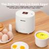 imageMojoco Rapid Egg Cooker  Mini Egg Cooker for Steamed Hard Boiled Soft Boiled Eggs and Onsen Tamago  Electric Egg Boiler for Home Kitchen Dorm Use  Smart Egg Maker with Auto Shut OFF and Alarm