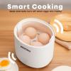 imageMojoco Rapid Egg Cooker  Mini Egg Cooker for Steamed Hard Boiled Soft Boiled Eggs and Onsen Tamago  Electric Egg Boiler for Home Kitchen Dorm Use  Smart Egg Maker with Auto Shut OFF and Alarm