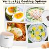 imageMojoco Rapid Egg Cooker  Mini Egg Cooker for Steamed Hard Boiled Soft Boiled Eggs and Onsen Tamago  Electric Egg Boiler for Home Kitchen Dorm Use  Smart Egg Maker with Auto Shut OFF and Alarm