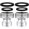 imageMOJOCO Dishwasher Faucet Adaptor  2 Pack Portable Washer Faucet Snap Adapter for Bathroom Kitchen Sink Garden  Water Inlet Connector Accessories Compatible for Washing Machine