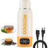imageMojoco Portable Electric Kettle  20oz Leak Proof Travel Kettle for Coffee Tea  Vacuum Insulated Stainless Steel Portable Water Boiler  Small Water Heater for RV Camping
