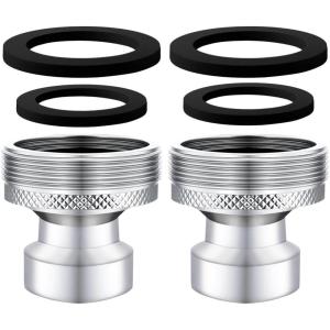 imageMOJOCO Dishwasher Faucet Adaptor  2 Pack Portable Washer Faucet Snap Adapter for Bathroom Kitchen Sink Garden  Water Inlet Connector Accessories Compatible for Washing Machine