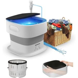 imageMojoco Mini Portable Washing Machine  FoldableCollapsible Washing Machine for Baby Clothes Socks Underwear  Portable Washer for Travel Camping Apartments RV