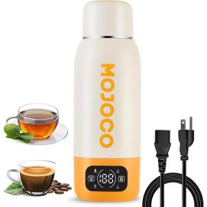 imageMojoco Portable Electric Kettle  20oz Leak Proof Travel Kettle for Coffee Tea  Vacuum Insulated Stainless Steel Portable Water Boiler  Small Water Heater for RV Camping