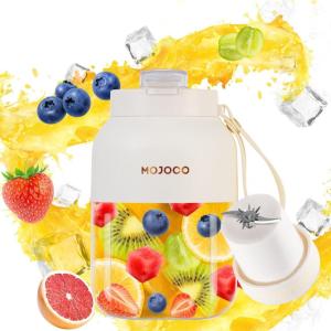 imageMojoco Portable Smoothie Blender  24oz Personal Blenders for Shakes and Smoothies  CordlessRechargeable Juice Blender with Stainless Steel Blade for Office Gym Camping Travel