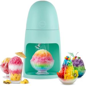 imageMojoco Shaved Ice Machine  Electric Ice Shaver Machine with Adjustable Blades for Fine ampamp Coarse Ice  OnePress Operation Lightweight Snow Cone Maker for Slushies Bingsu Frozen Desserts